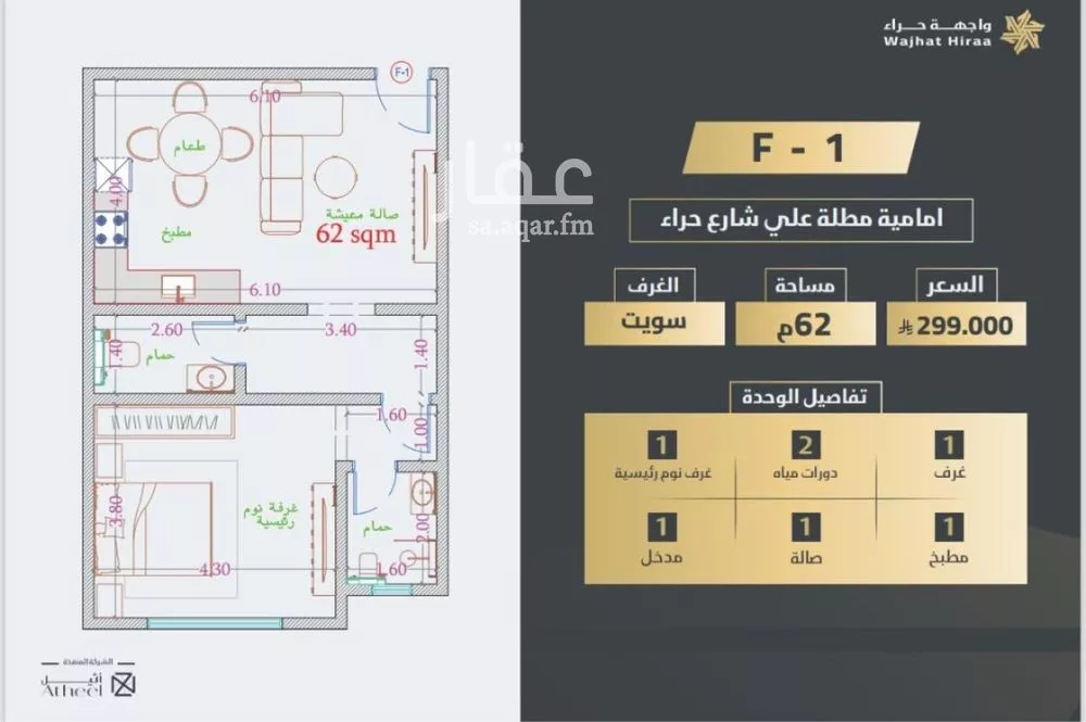 شقة 1 غرف في النعيم 2