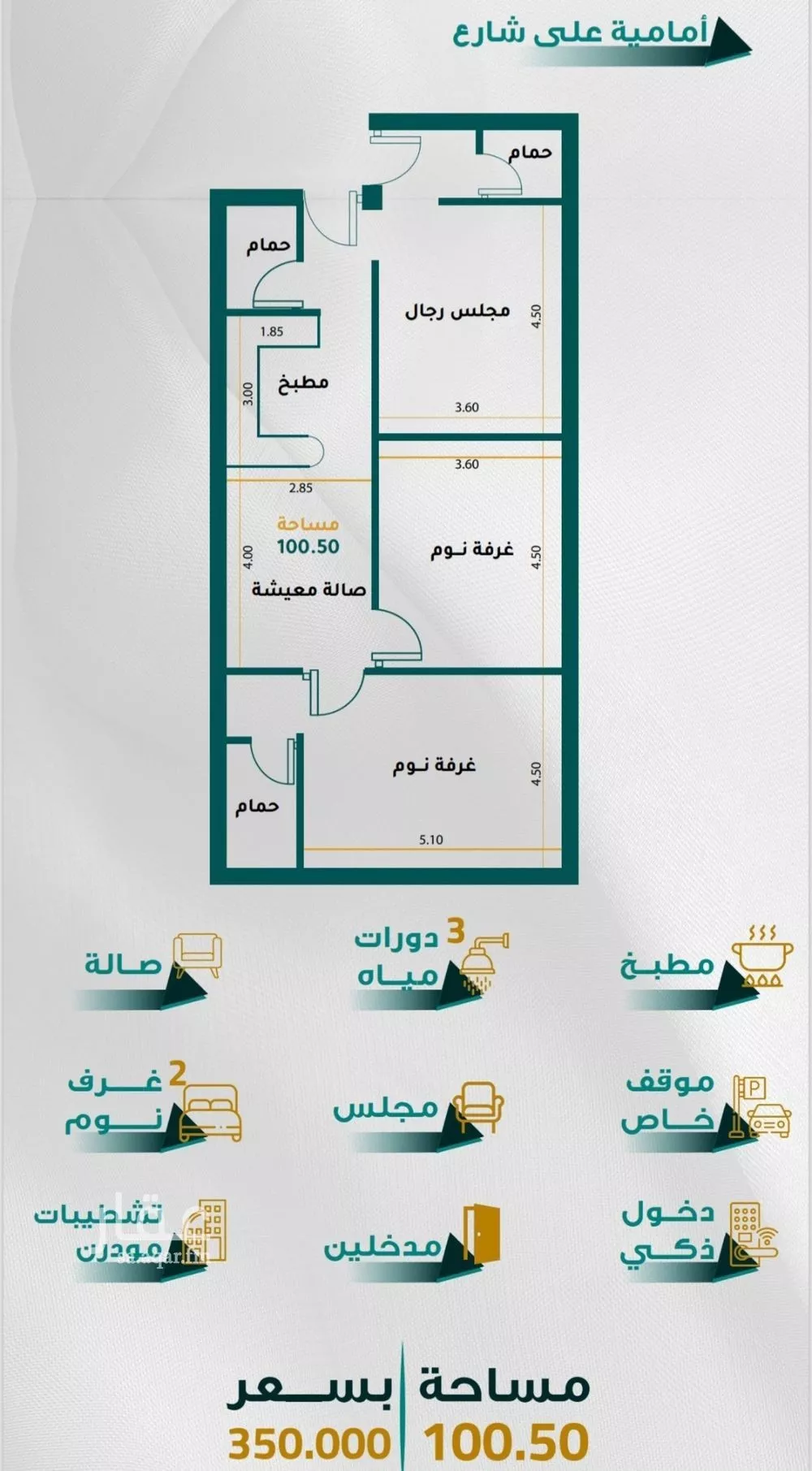 شقة 3 غرف في الجامعة 2