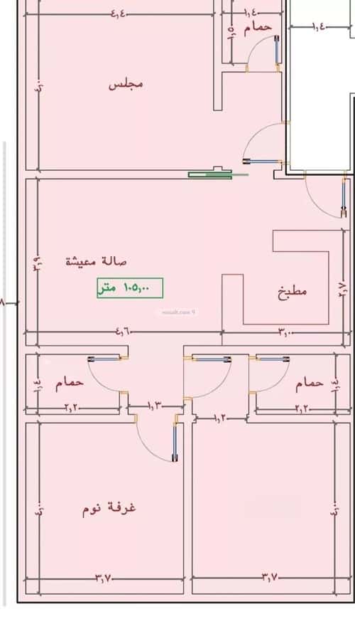 شقة 2 غرف في الياقوت 4