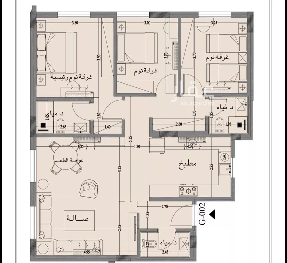 3 bedroom apartment in Al Narjis 8