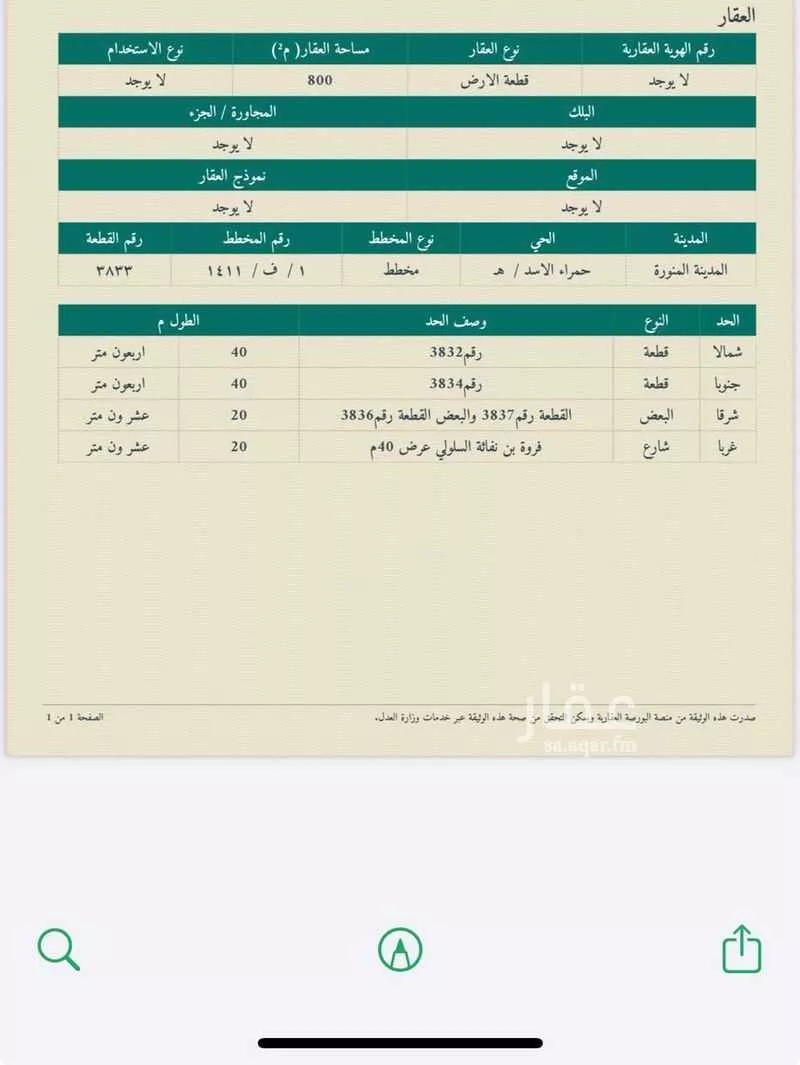 800 sqm land in Warqan 3