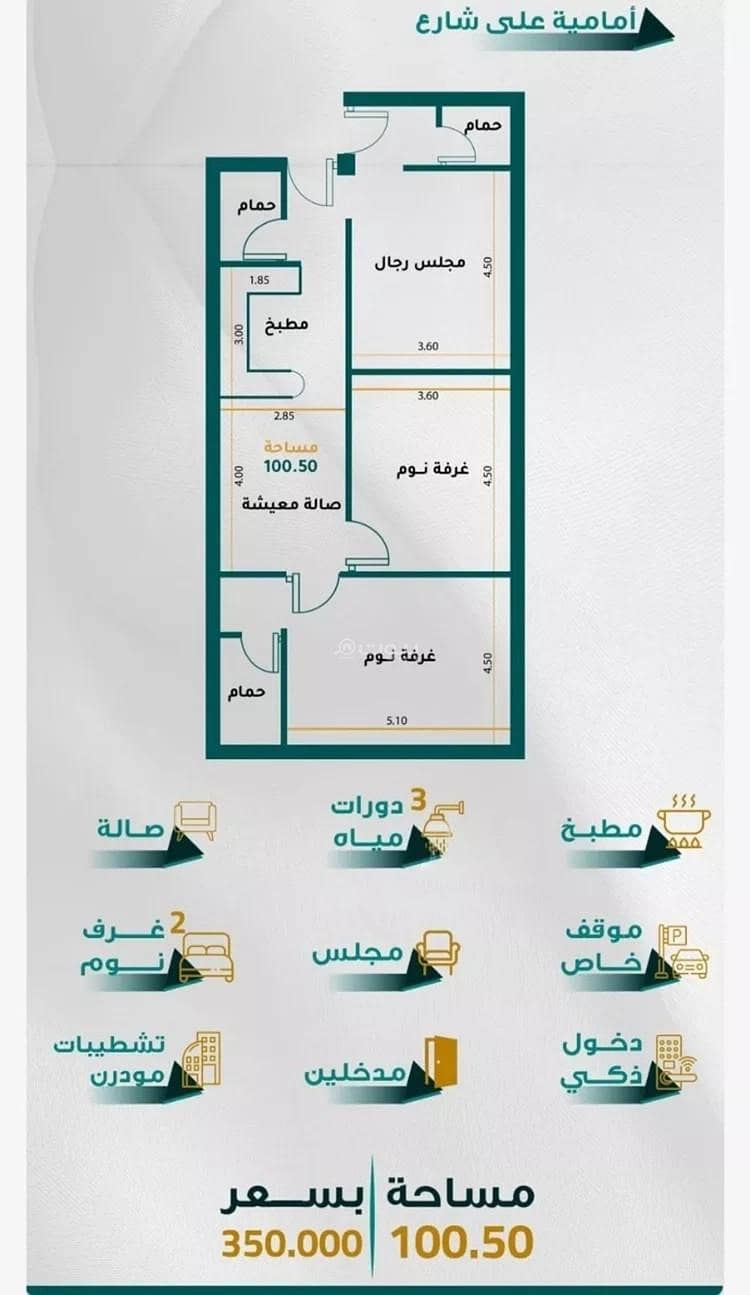 3 bedroom apartment in Al Rawabi, Jeddah 2