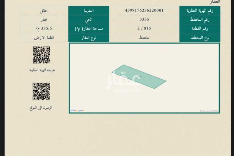 land in An Naqrah, Hail 5