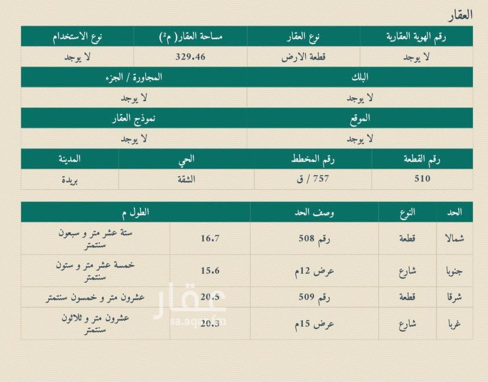 land in Ash Shiqah, Qassim Region 12