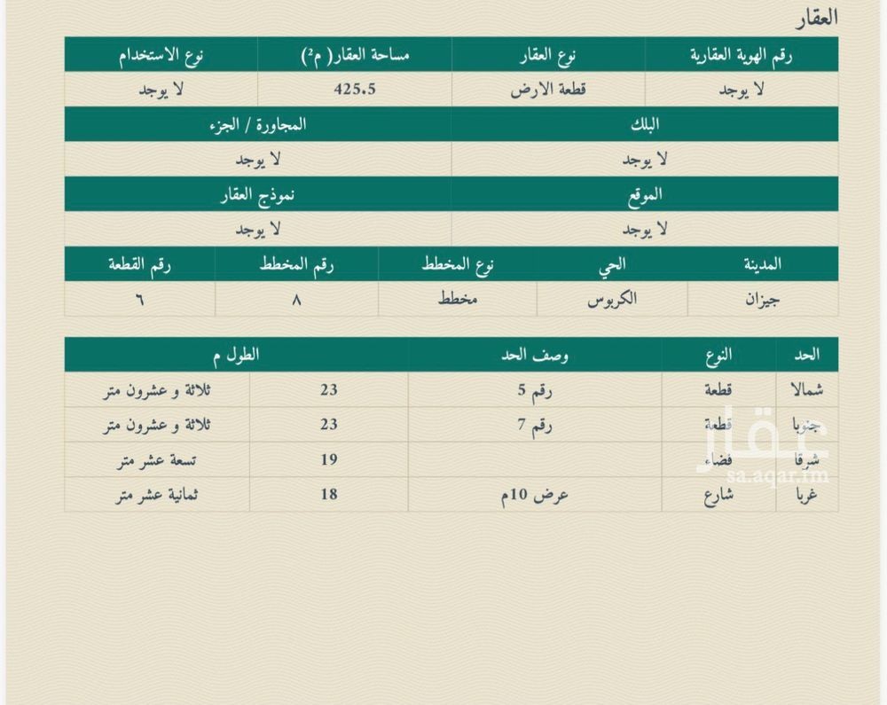 عقار  في الاراك، جازان 5
