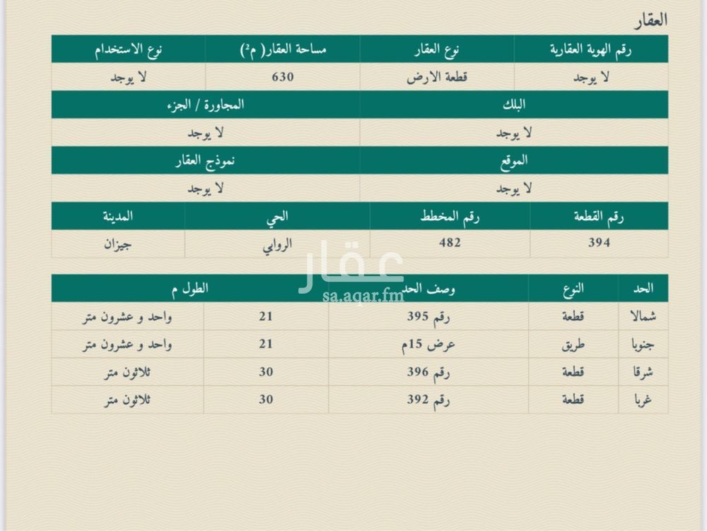 عقار  في النور، جازان 6