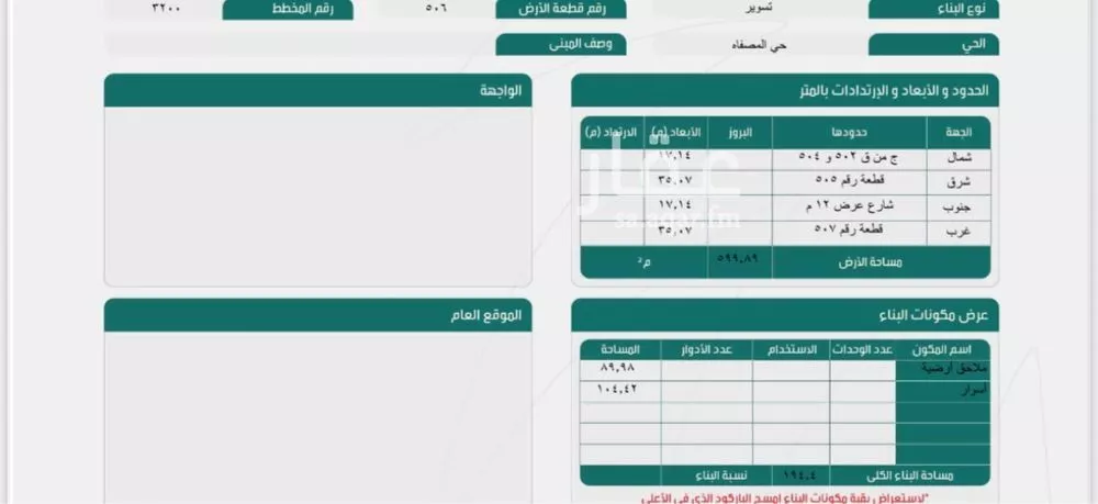 599 sqm land in Riyadh 2