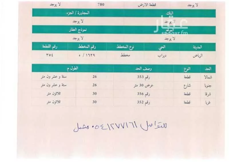 780 sqm land in Al Hazm 2