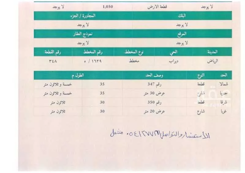 أرض 1050 م² في الحزم 2