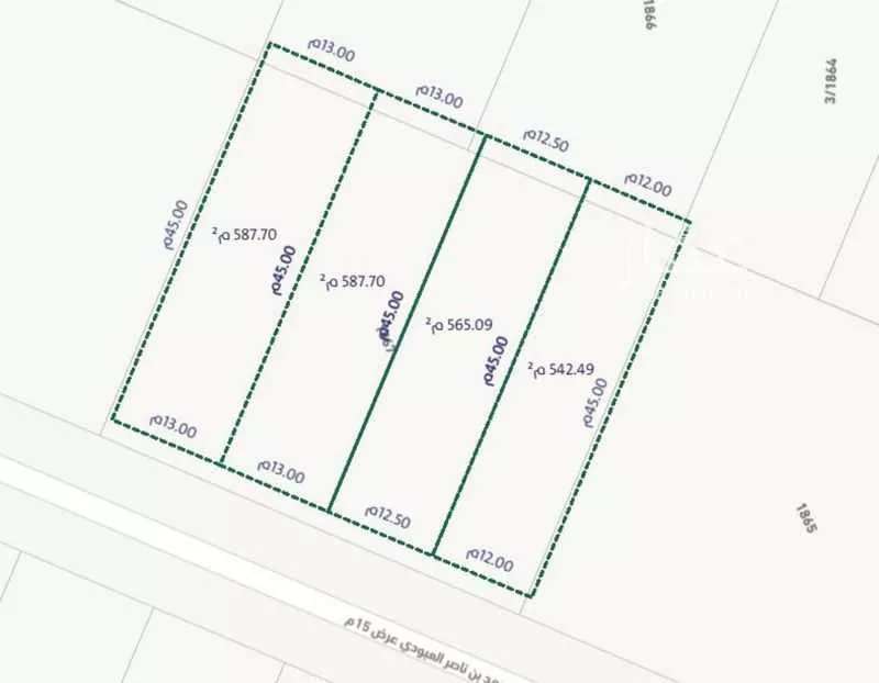 585 sqm land in Dahiat Namar 3
