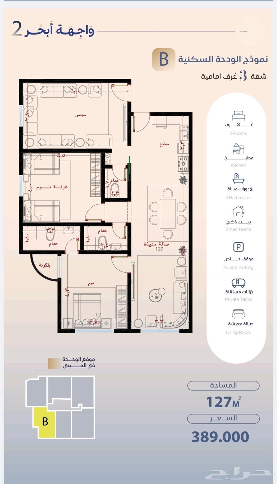 2 bedroom apartment in Al Yaqout, Jeddah 21