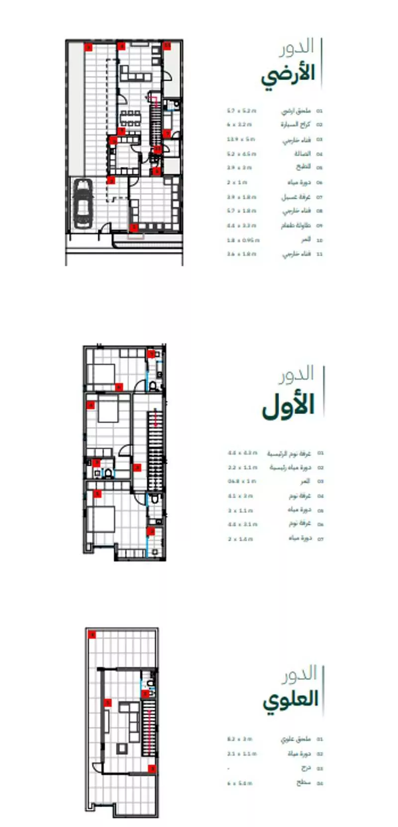 فيلا 4 غرف في الفاروق 15