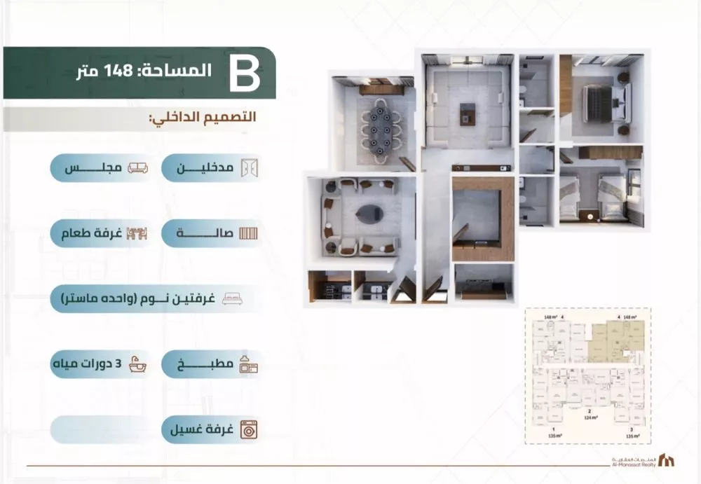 3 bedroom apartment in Al Fanar, Eastern Province 2