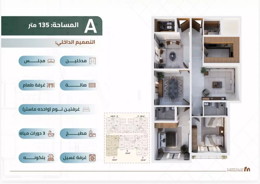3 bedroom apartment in Al Fanar, Eastern Province 5