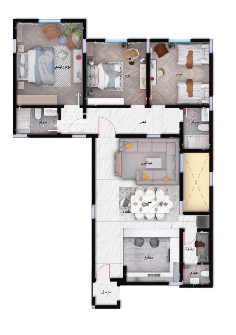 3 bedroom apartment in Al Shati, Jeddah 8