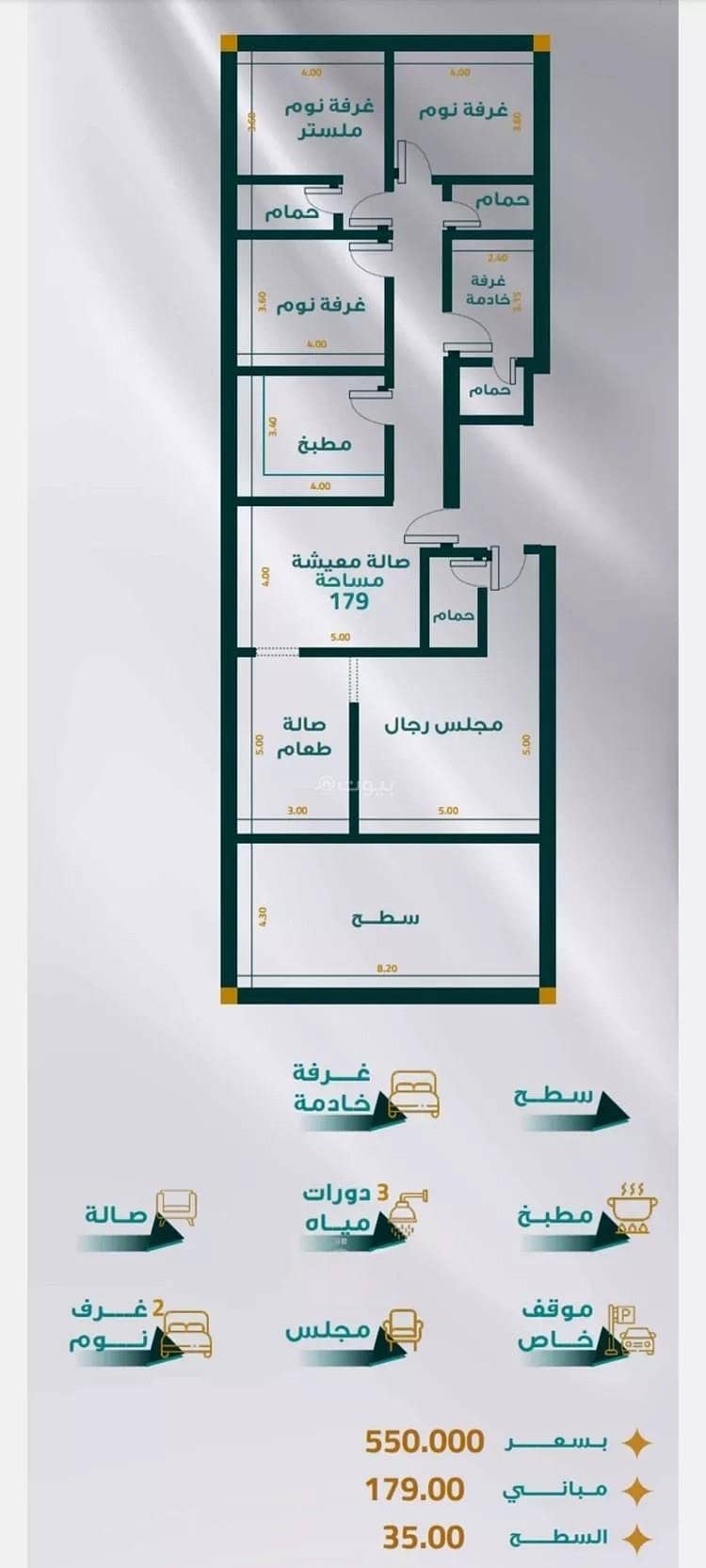 شقة 4 غرف في المريخ، جدة