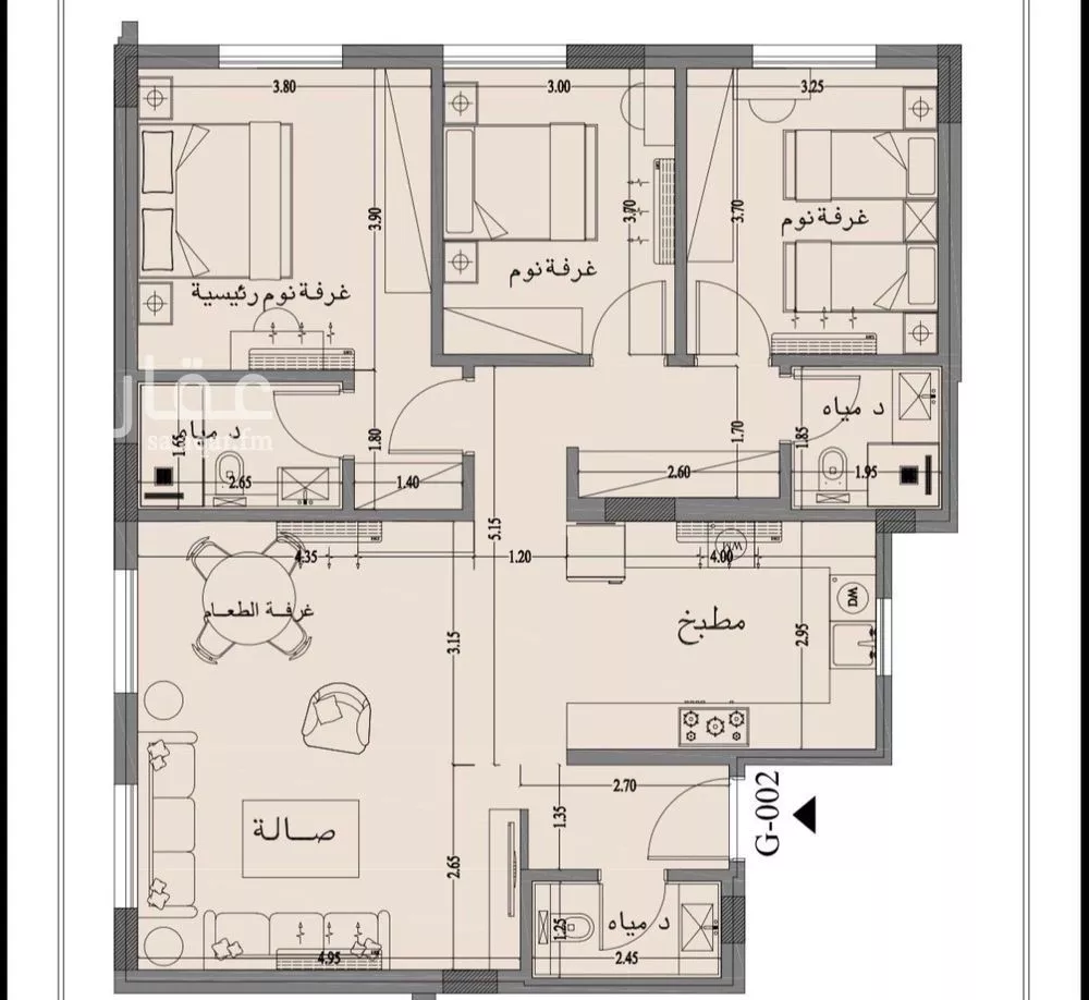 3 bedroom apartment in Al Narjis 6