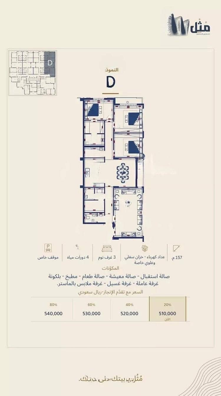 3 bedroom apartment in Al Salamah, Makkah 5