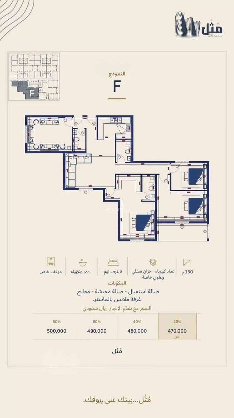 3 bedroom apartment in Al Salamah, Makkah 6