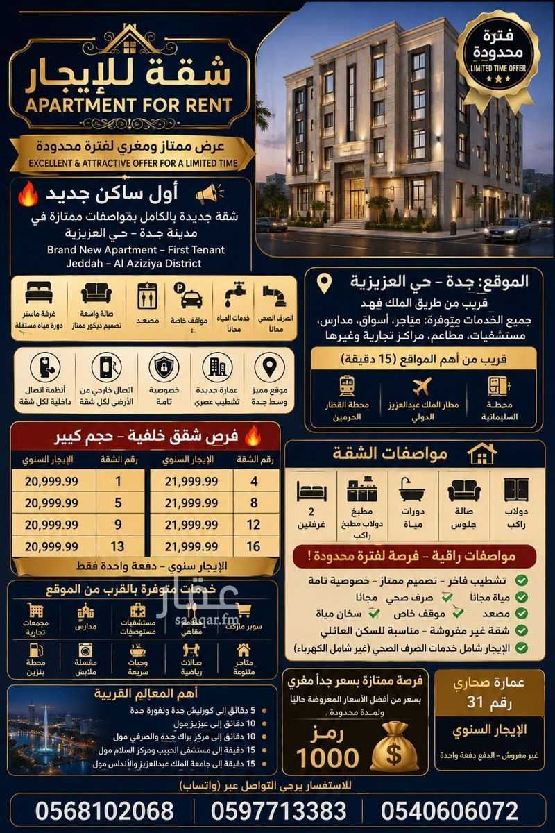 شقة 2 غرف في العزيزية، جدة 8
