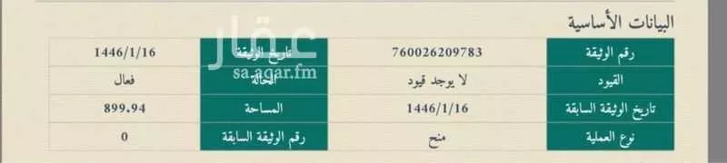 899 sqm land in Al Masarah 2