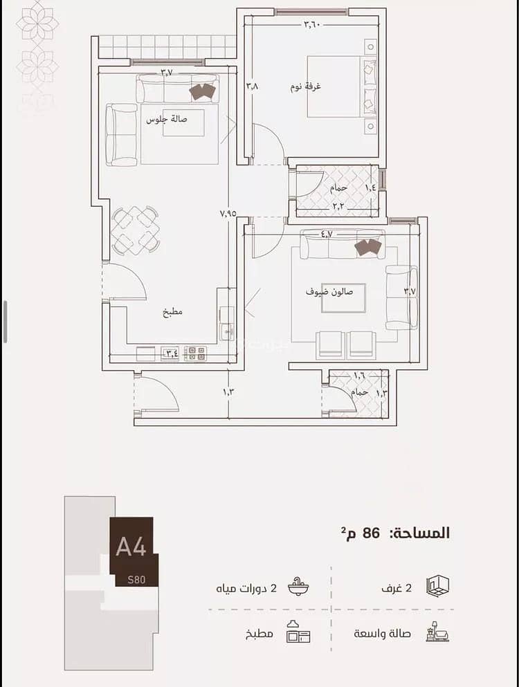 شقة 2 غرف في الجامعة، جدة 13