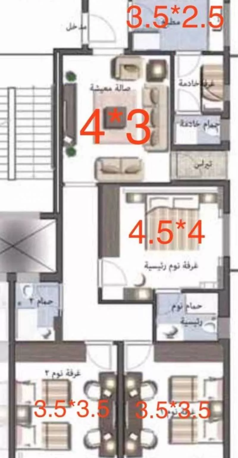 5 bedroom apartment in Al Shati 13