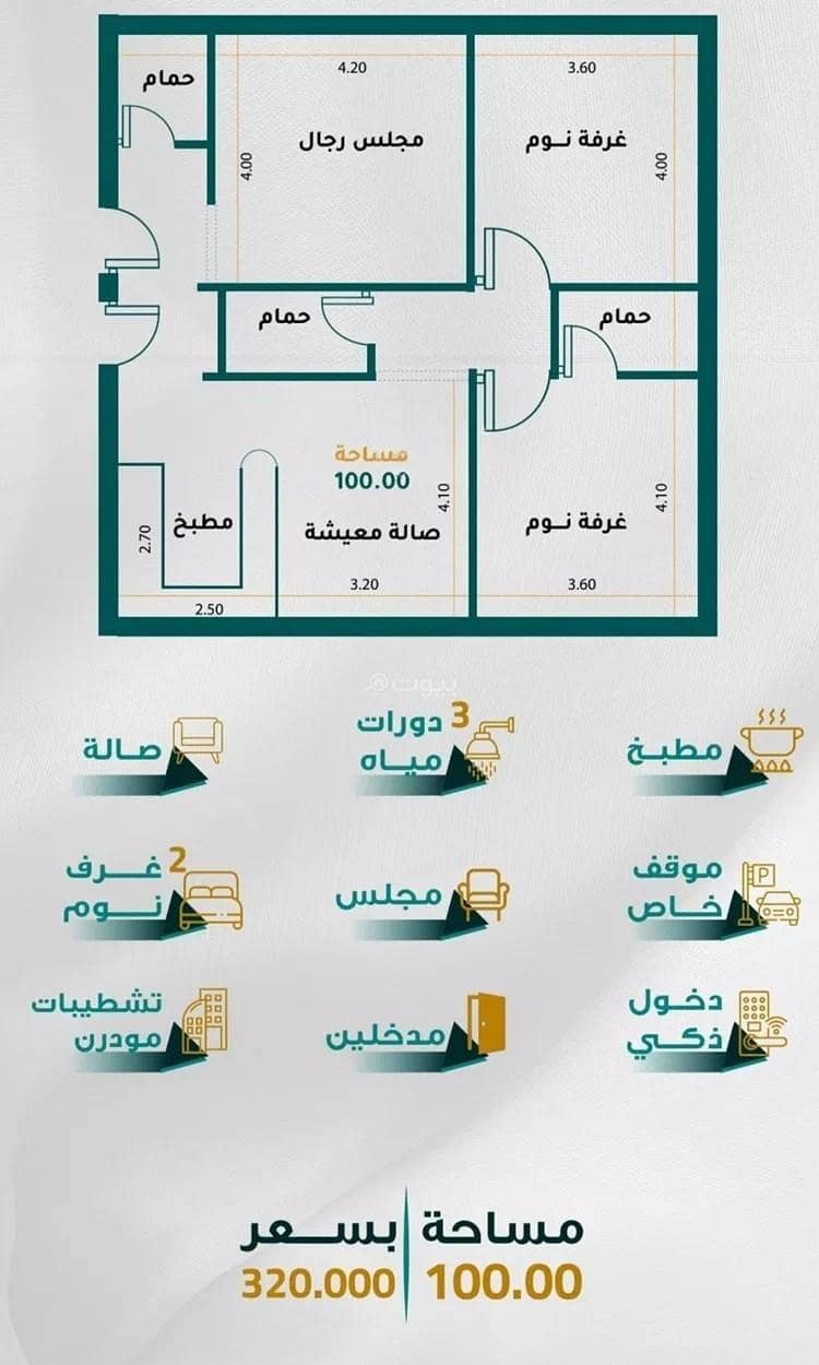شقة 3 غرف في الروابي، جدة 3