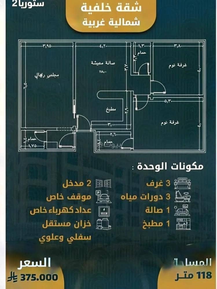 شقة 2 غرف في السواري، جدة 3