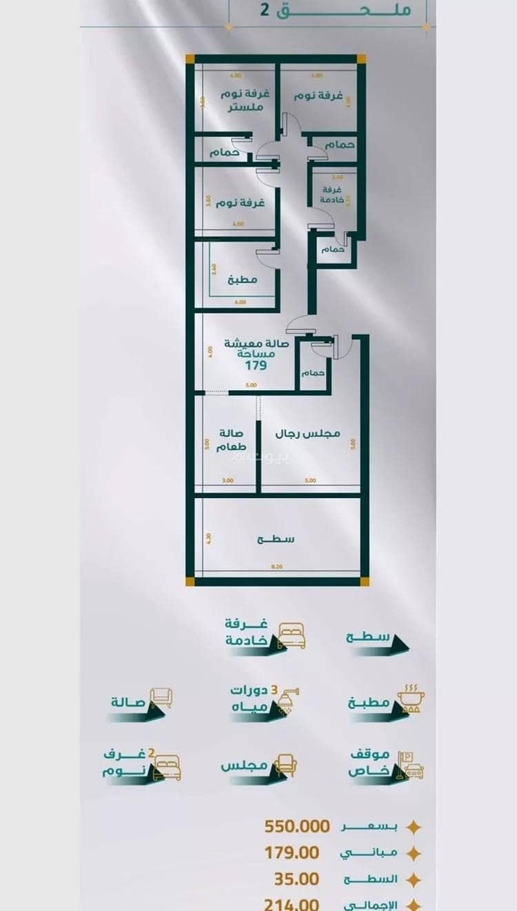 شقة 3 غرف في المريخ، جدة 2